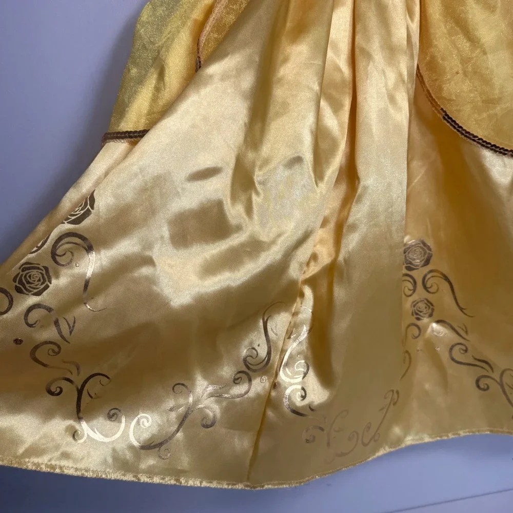 Disney Belle Beauty & the Beast Princess Costume Majestic Dress 4-6X Roses Gold